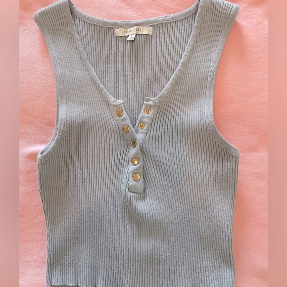 Love Tree Buttoned Crop - Picture 1 of 7